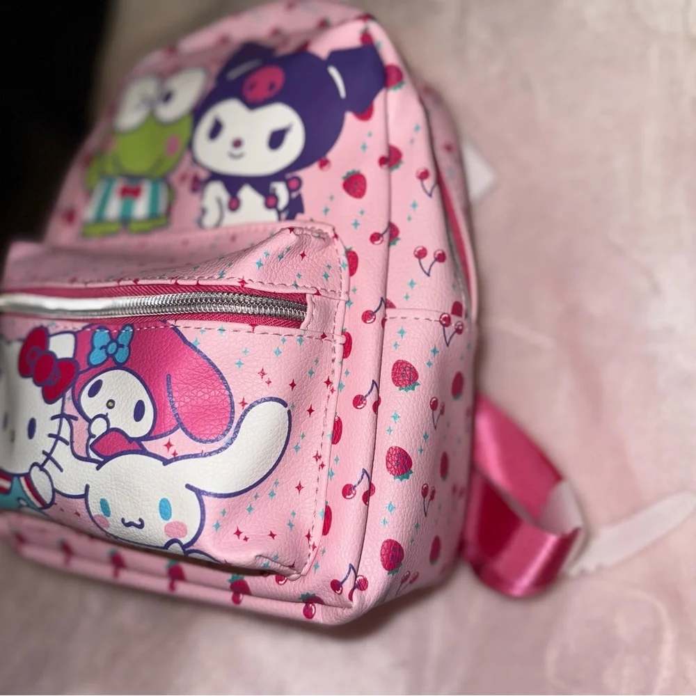 Hello Kitty & Friends By Sanrio Mini Backpack Sanrio Keroppi Cherry Strawberry - Picture 5 of 12
